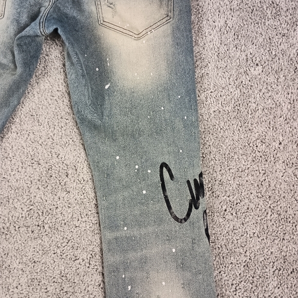 NEW Tulones Currency Collection Men's Dust Wash Denim Jeans 34 Waist NWT - Picture 7 of 15